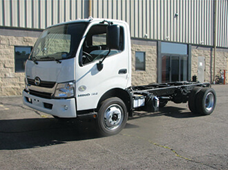 White Hino semi truck