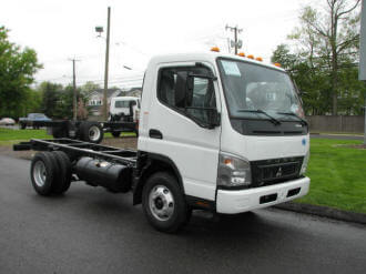 White Fuso semi truck